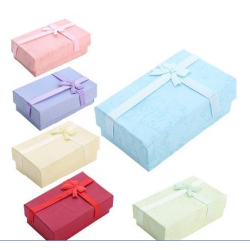 2017 color box Rectangular gift box fashion ring jewelry paper box recycling gift boxes custom logo box with insert