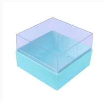 2017 new design square custom made clear pvc storage box with pvc window square flower box
