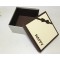 2017 fancy brown square handmade high quality gift packaging cardboard box with ribbon in china
