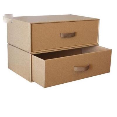 2017 Customized printed drawer box kraft paper boxes two-layer drawer box made in China
