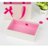 2017 drawer gift box hot beautiful white cardboard drawer gift storage paper box with handle