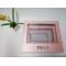 Transparent window box Pink color special paper handmade PVC packaging box with PVC window in EECA packaging China