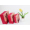 2017 Rectangular gift box professional design red luxury matte laminated cardboard box wholesale
