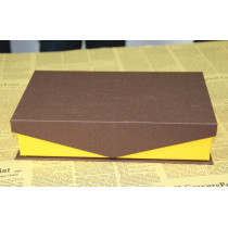 Hot sale foldable gift box/packaing paper box/yellow folding Paper box for belt made in EECA China