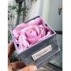 Small luxury square suede flower box velvet flower gift box supplier in EECA