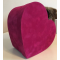 Wholesale custom rosy suede heart-shape flower box velvet packaging flowers in EECA