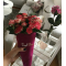Custom handmade velvet cone bouquet flower packaging gift box for flowers wholesale in EECA