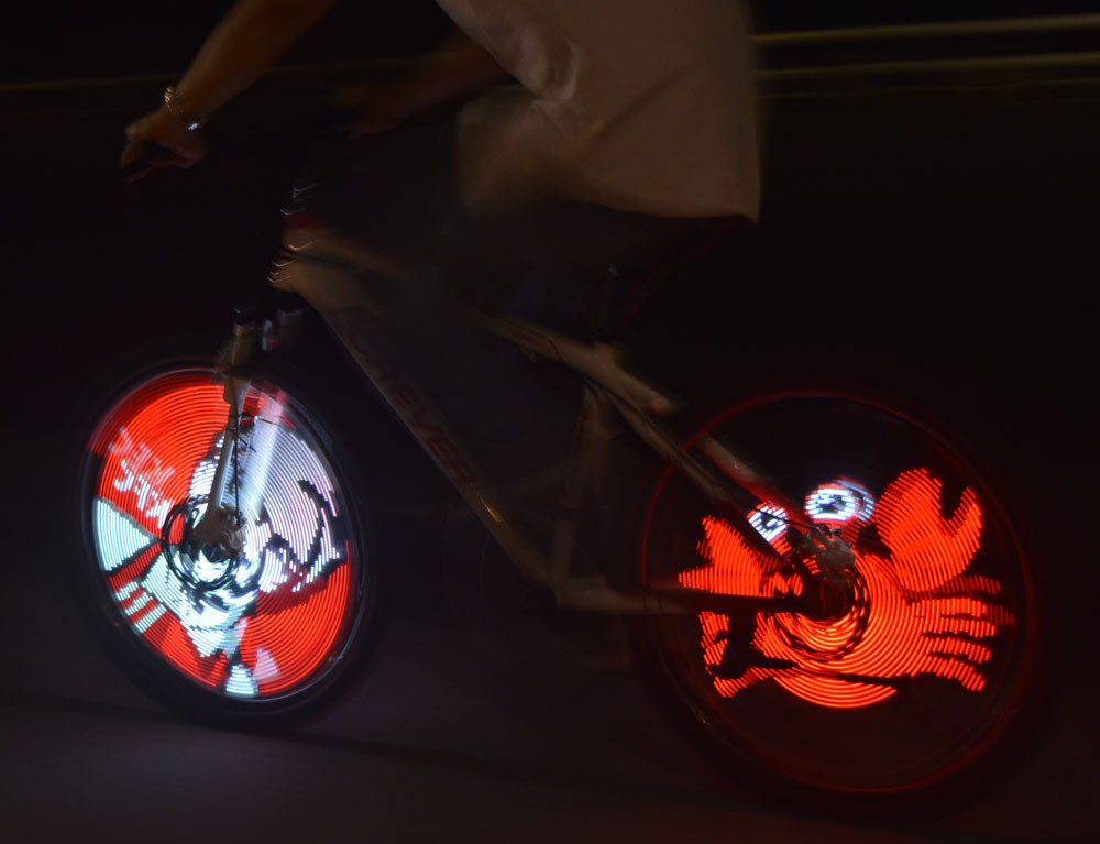 bicycle wheel light display