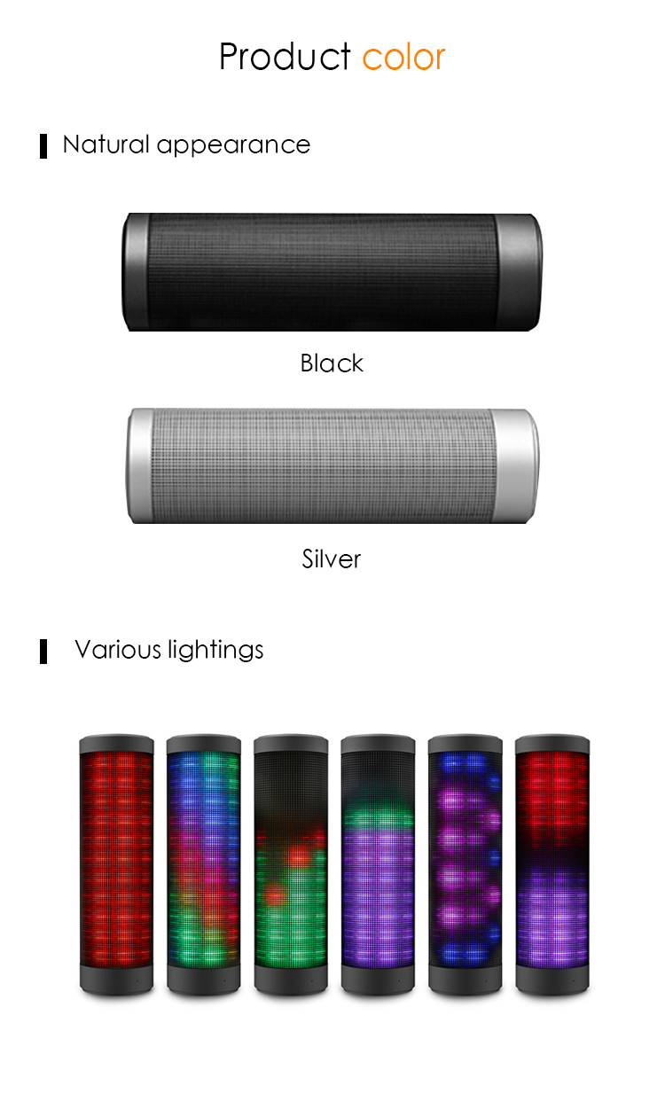 wireless bluetooth speaker with led sound