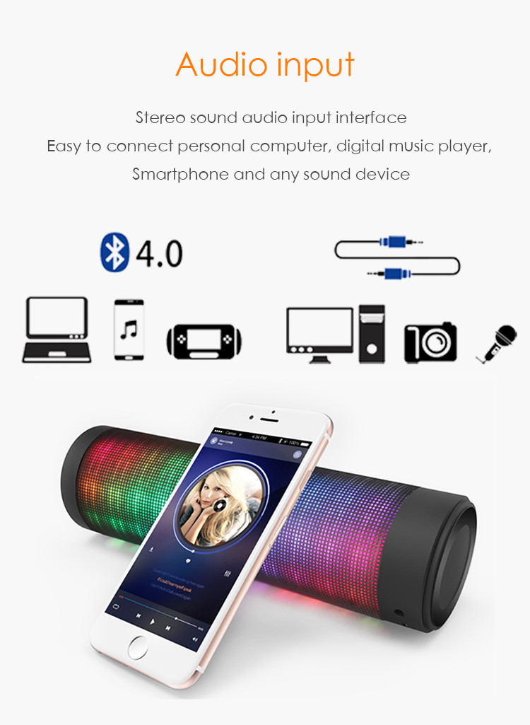 led bluetooth speaker with clear hd music