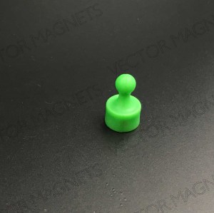 cone magnets, green plastic housing