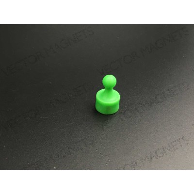 cone magnets, green plastic housing