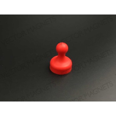 cone magnets, red plastic housing