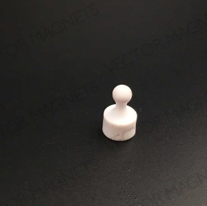 cone magnets, white plastic housing