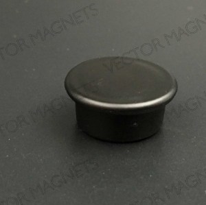 Memo Magnet Black round with plastic housing