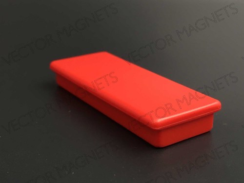 Memo Magnet NdFeB Rectangular Red with plastic housing
