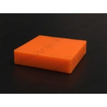 Memo Magnet Ferrite Square Orange with plastic housing