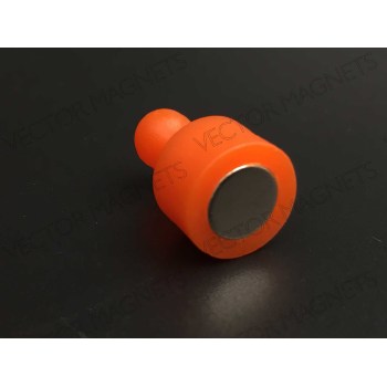 cone magnets with colored plastic housing