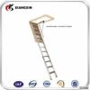hot sale best price compact fold attic wood ladder with handrail