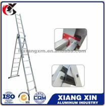 China high quality en131 fibreglass triple lightweight extension ladder