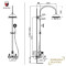 Traditional exposed brass shower mixer taps