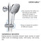Surface mounted thermostatic rain shower system with handheld