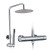 US standard wall mounted brass chrome thermostatic shower mixer