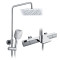 OEM dual Handle thermostatic bath mixer taps with showr head
