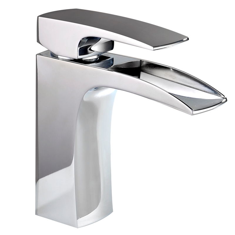 Modern chrome single handle brass lavatory faucet for wholesale
