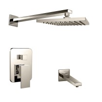Wall-mount one-handle solid-brass dual-function shower faucet