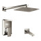 Wall mount solid brass one-handle three-function shower faucet sets
