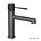 HIMARK matte black single handle monoblock pull out bathroom faucet