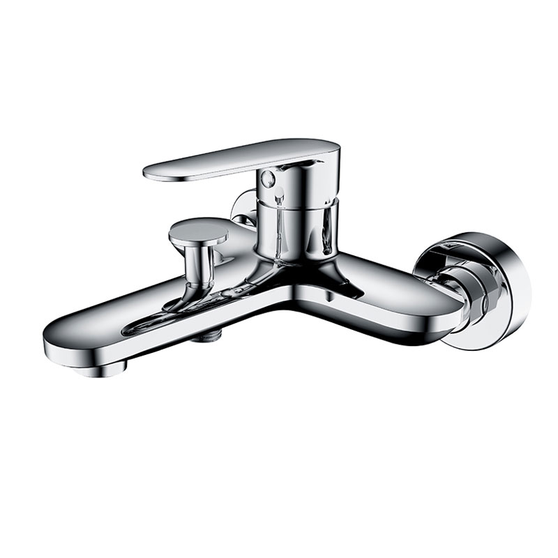 Modern exposed brass single handle tub shower faucet