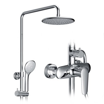 Modern exposed brass single handle tub shower faucet