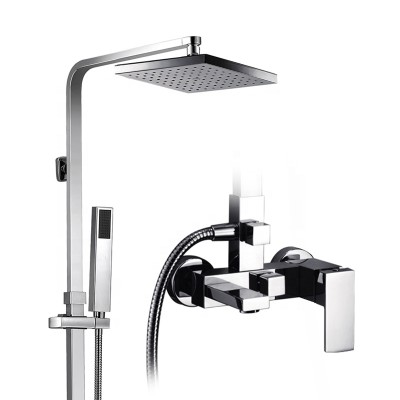 Solid brass single handle exposed bath shower with mixer