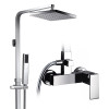 Solid brass single handle exposed bath shower with mixer