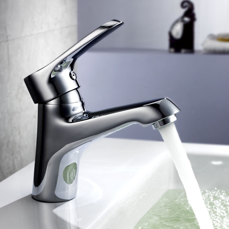 Classic design single lever handle bathroom sink faucet