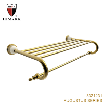 Wall mounted PVD gold brass toilet paper holder