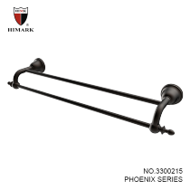 Wall munted bathroom double towel bars in oil rubbed bronze