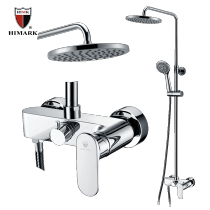 Surface mounted bathroom shower faucets sets in chrome