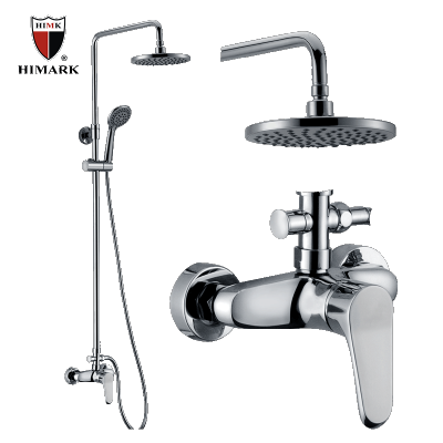 Surface mounted chrome brass rain shower faucet