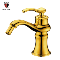 Antique toilet bidet faucet in gold plated