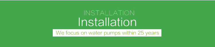 instalation of pump
