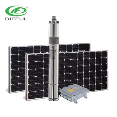 Pompe solaire d'irrigation solaire de pompe hélicoïdale solaire de pompe à chaleur solaire de CC 24V 140w