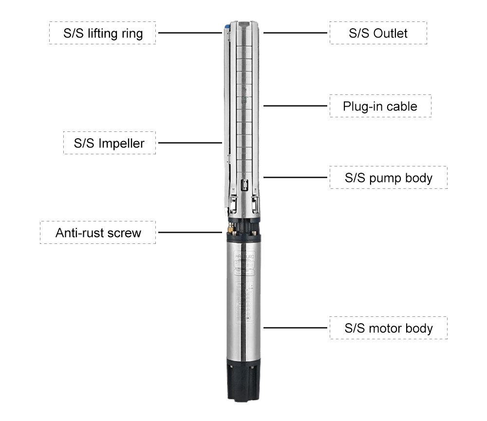 6SP17 مضخة DEEP WELL