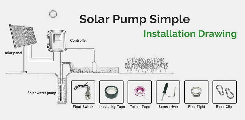 solar pump simple installation drawing