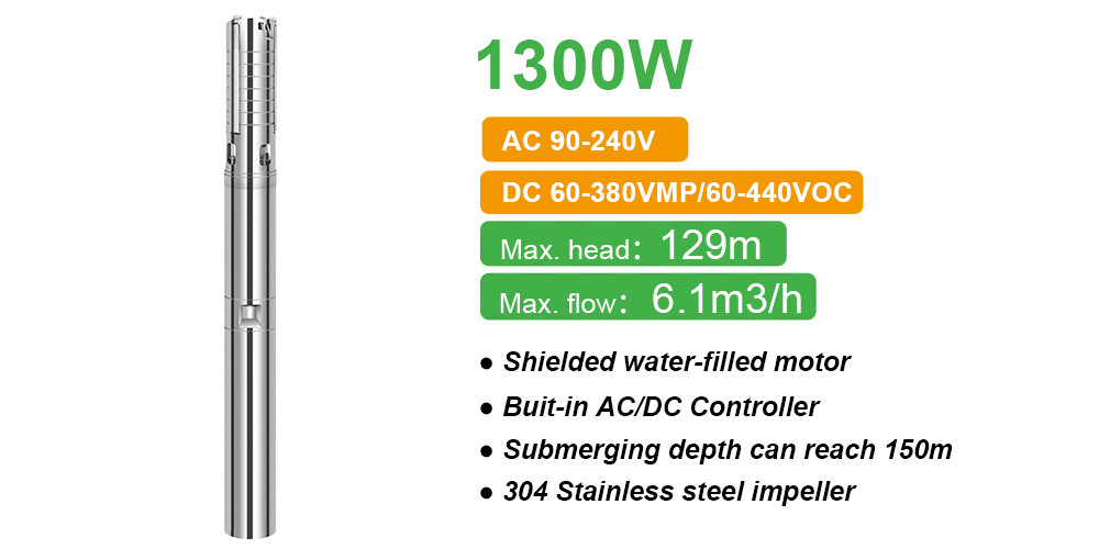 1300w shielded water filled motor pump 4DFS6.1-129-1300
