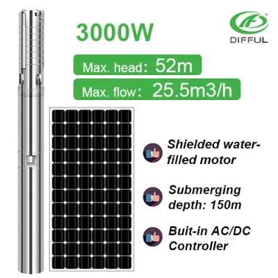 AC/DC 3000W DIFFUL SOLAR PUMP Solar water pump expert solar power pump manufacturer solar pump sale