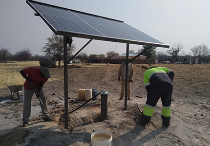 solar water pump in Namibia