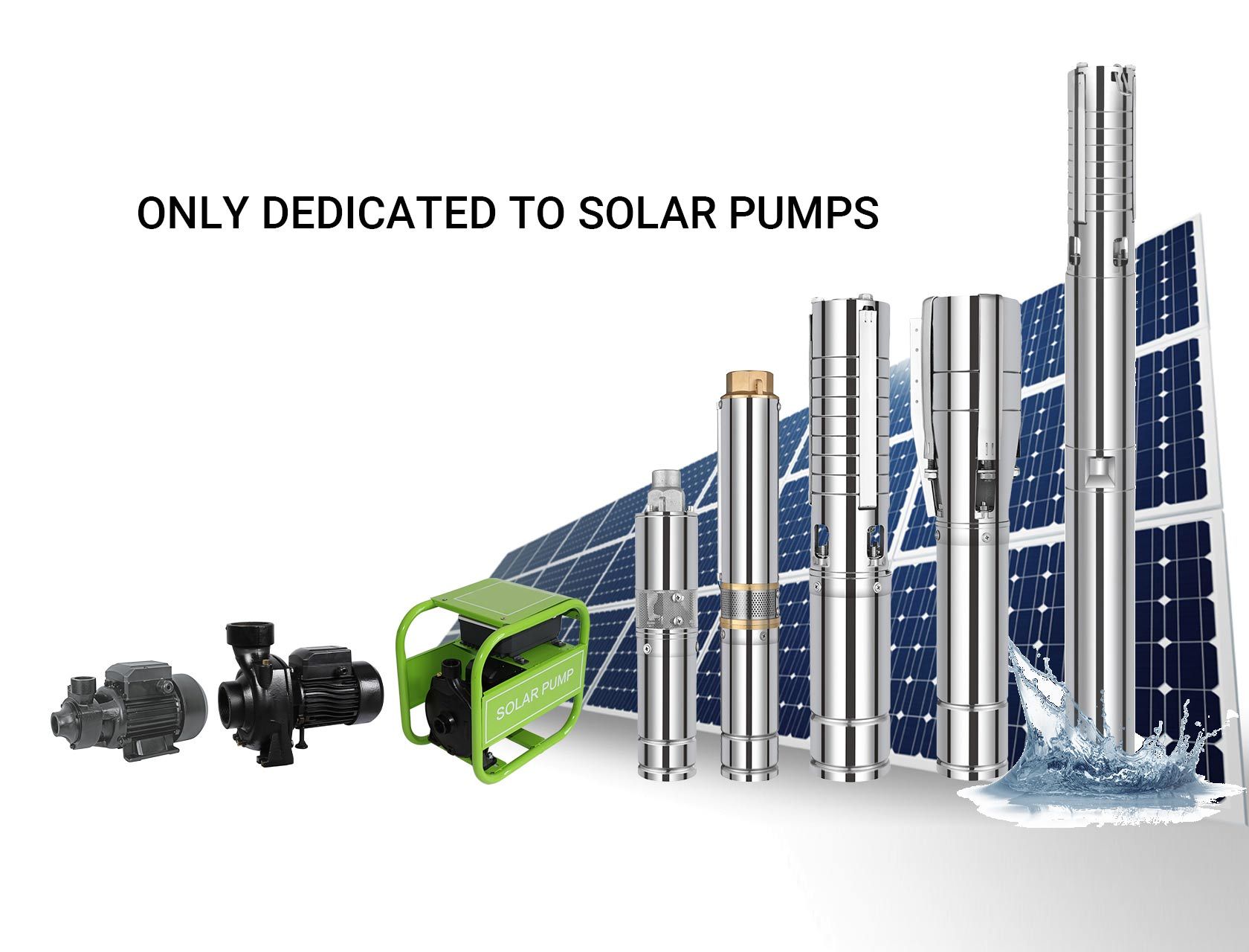 DIFFUL solar submersible pump，Difful solar surface pump